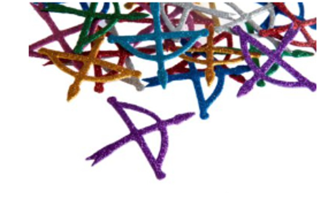 Bow & Arrow Glitter Foam Cutouts, 40-Pack – 2.5" Craft Shapes for Kids & DIY Projects